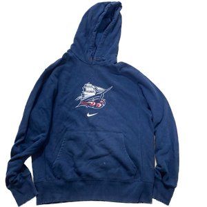 Nike Hooded Sweatshirt, Men's Large, Navy Blue with Logo